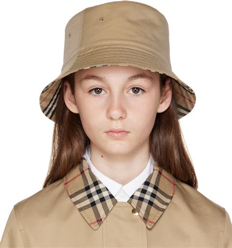 burberry kid hat|Burberry reversible check hat.